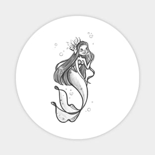 Mermaid Sketch Magnet